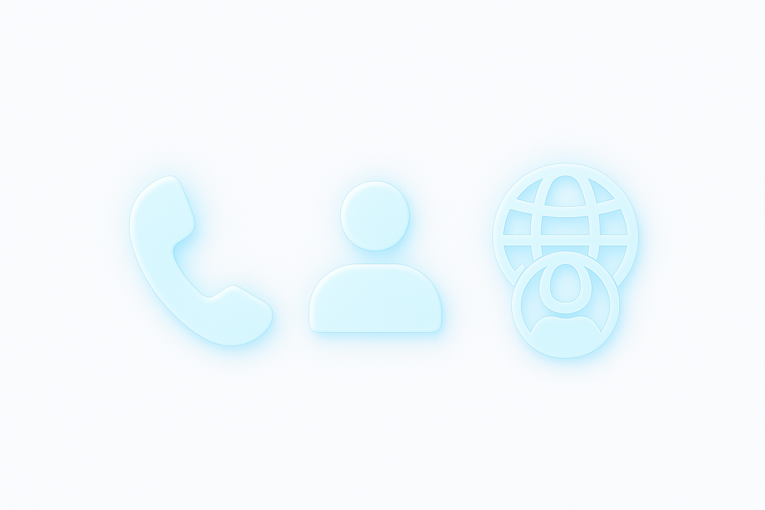 Glowing phone icons and globe representing global formats and realistic random number generation